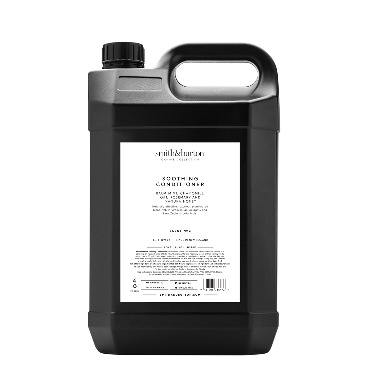 Smith&Burton BIO beruhigender Conditioner für Hunde und Katzen mit Minzbalsam, Kamille, Haferflocken, Rosmarin und Manukahonig