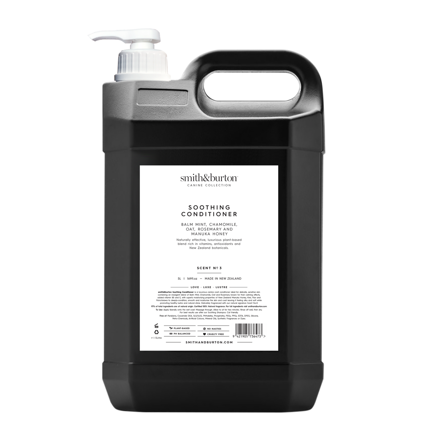 Smith&Burton BIO beruhigender Conditioner für Hunde und Katzen mit Minzbalsam, Kamille, Haferflocken, Rosmarin und Manukahonig