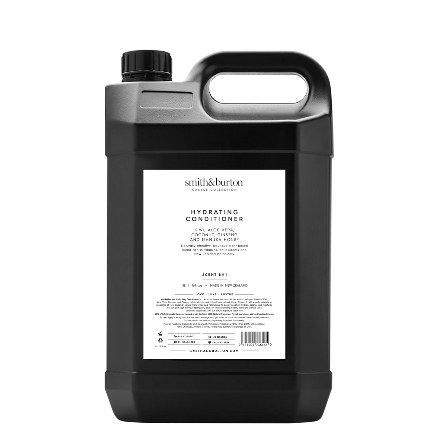 smith&burton acondicionador BIO hidratante para perros y gatos con kiwi, aloe vera, miel de manuka, ginseng y coco