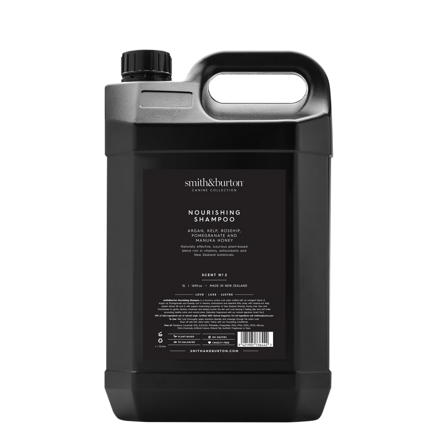 smith&burton champu  BIO nutritivo para perros con argan, algas marinas, miel de manuka, escaramujo y granada